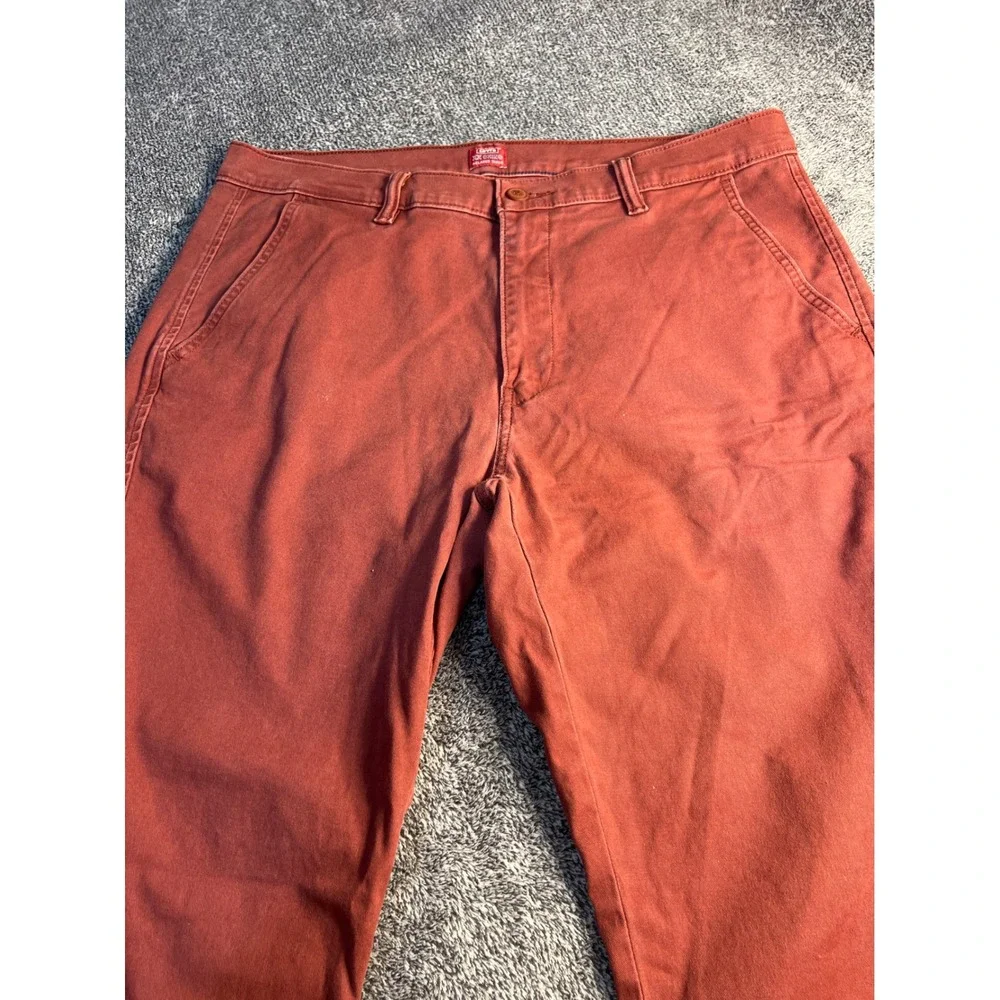 Levis XX Chino Relaxed Taper Rust Red Pants Mens 36x30 A2263-0008